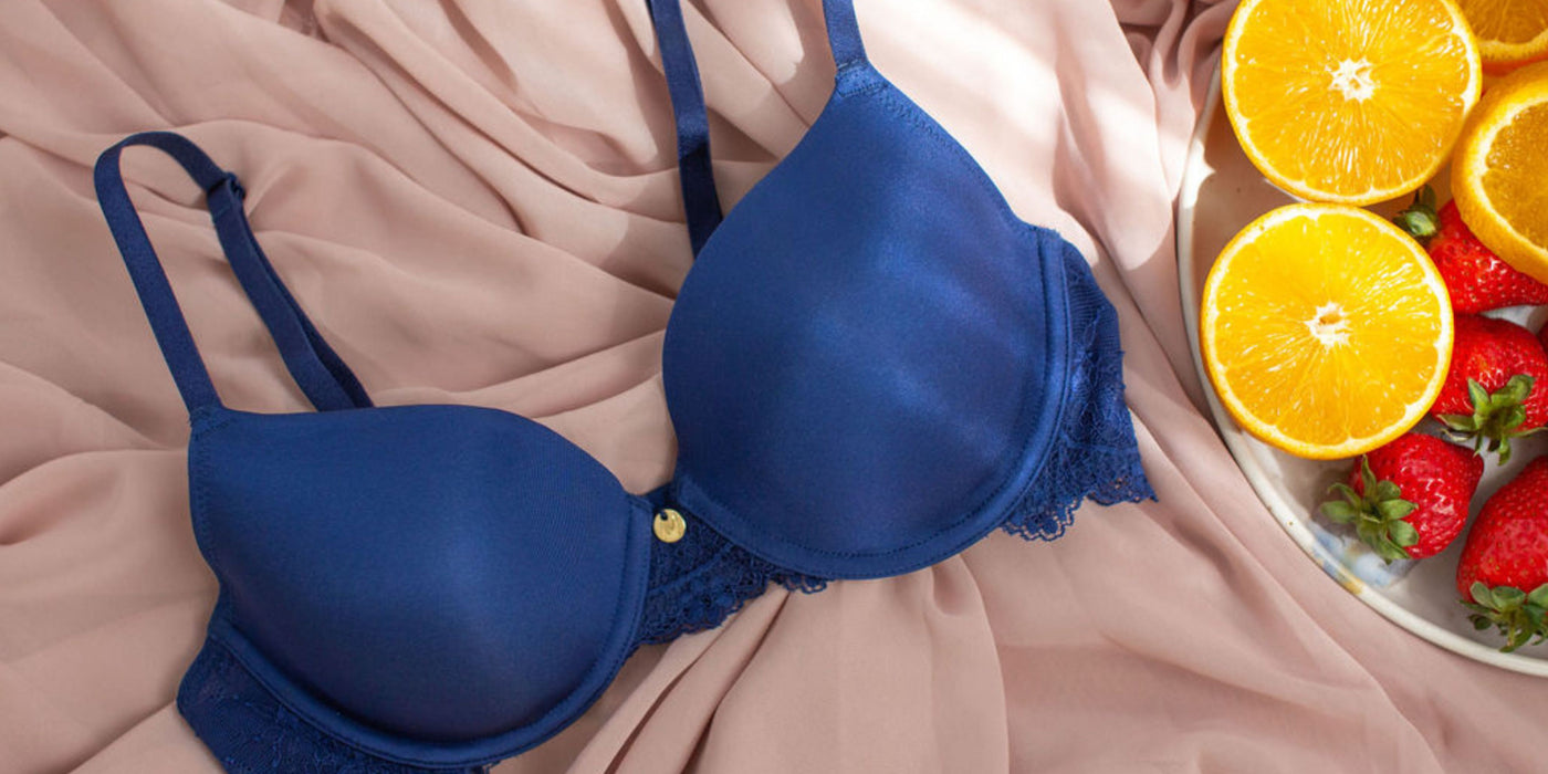 Blue contour bra, comfortable lingerie Canada returns & exchanges