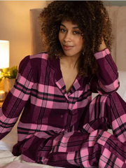 Eve Womens Super Cozy Check Pajama Set