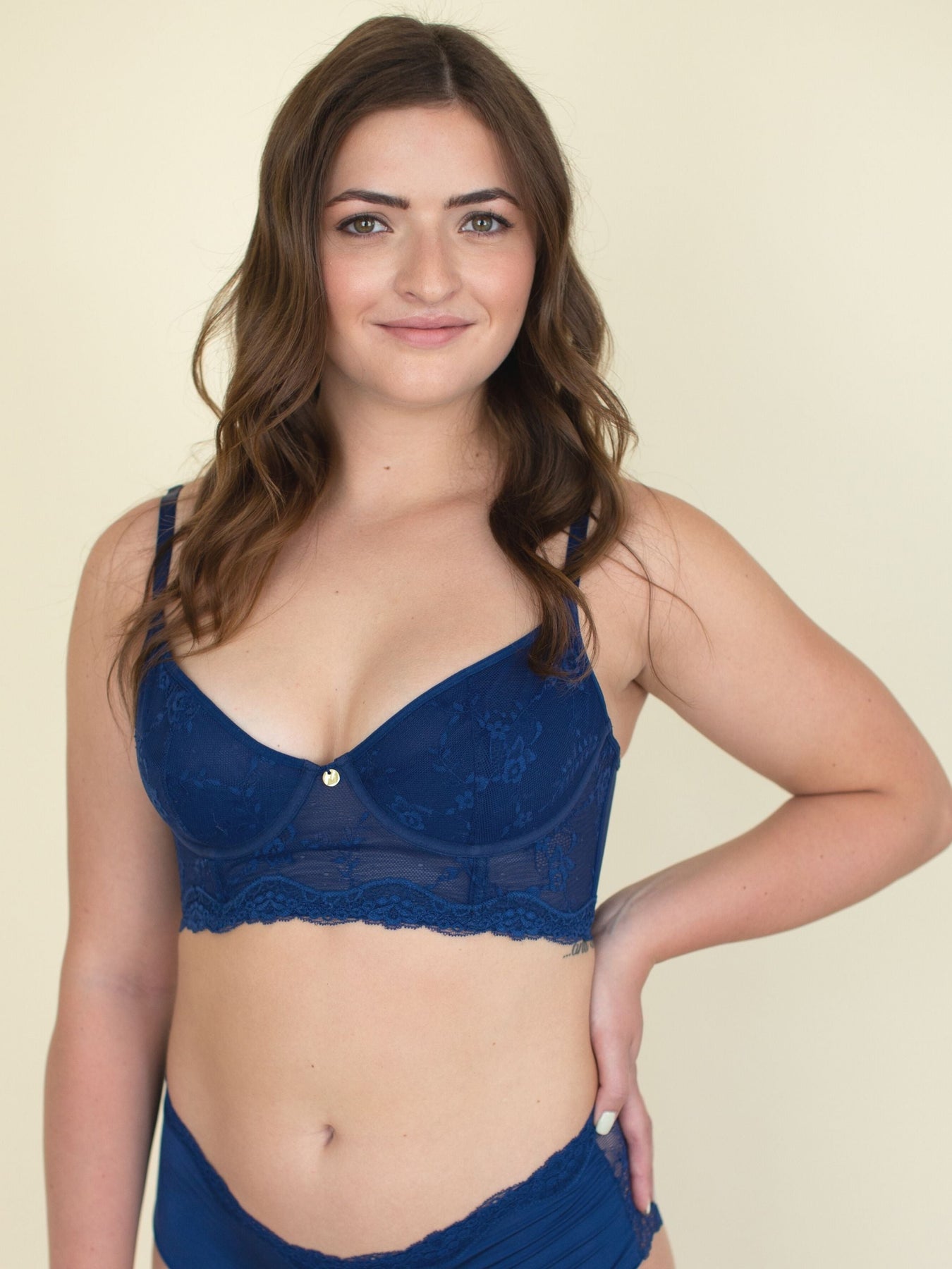 Blakely Teal Border Lace Bras 38D-42DD